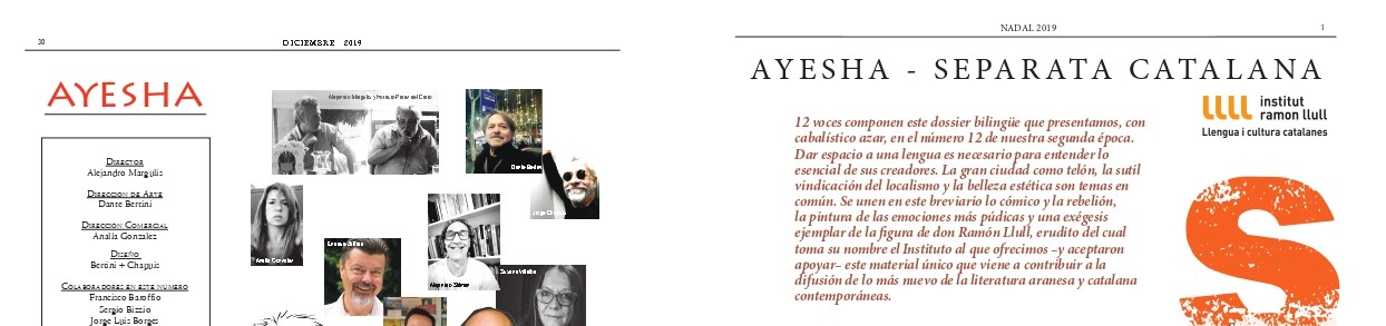 Frontis Dossier Monografico Separata Catalana en Ayesha 12 (2019)